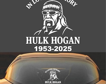 Calcomanía de vinilo conmemorativa de Hulk Hogan