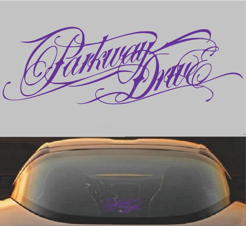 Vinyl sticker sticker Parkway Drive metalcore band Paars