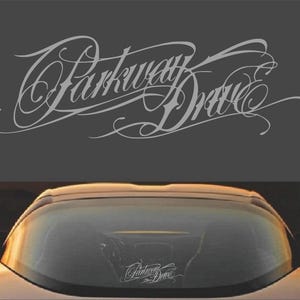 Vinyl sticker sticker Parkway Drive metalcore band Zilver