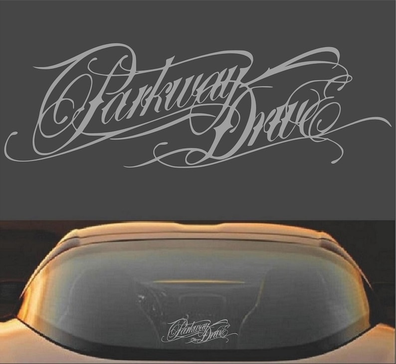 Vinyl sticker sticker Parkway Drive metalcore band Zilver