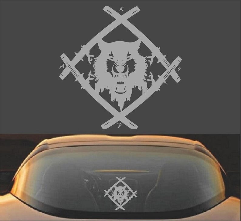 Xavier Wulf Hollow Squad デカール | 車の窓、ノートパソコン、ウォーターボトル用のダイカットビニールステッカー シルバー