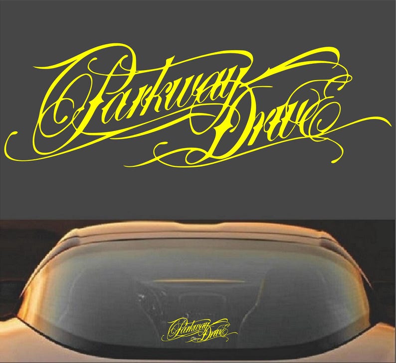 Vinyl sticker sticker Parkway Drive metalcore band Geel
