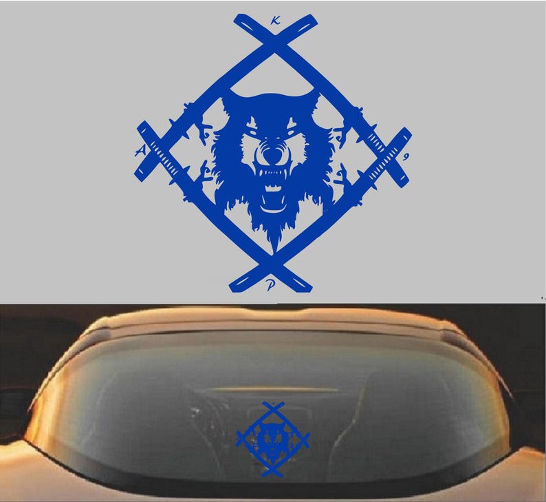 Xavier Wulf Hollow Squad デカール | 車の窓、ノートパソコン、ウォーターボトル用のダイカットビニールステッカー ブルー