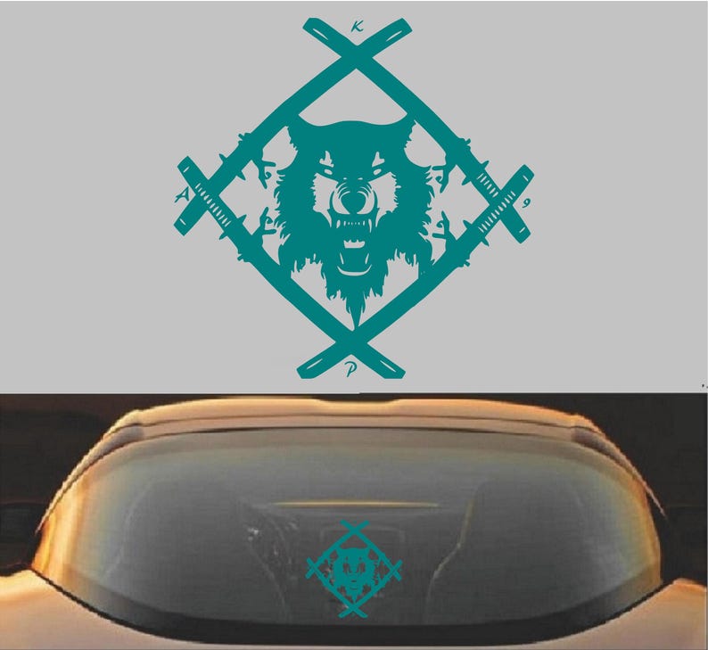 Xavier Wulf Hollow Squad デカール | 車の窓、ノートパソコン、ウォーターボトル用のダイカットビニールステッカー Teal