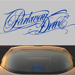 Vinyl sticker sticker Parkway Drive metalcore band Blauw