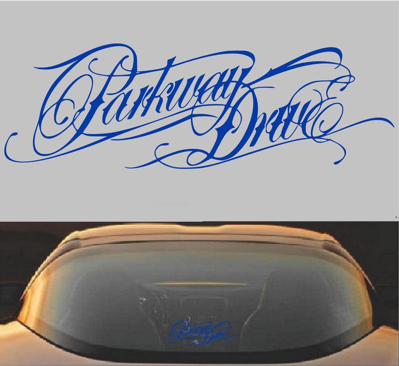 Vinyl sticker sticker Parkway Drive metalcore band Blauw