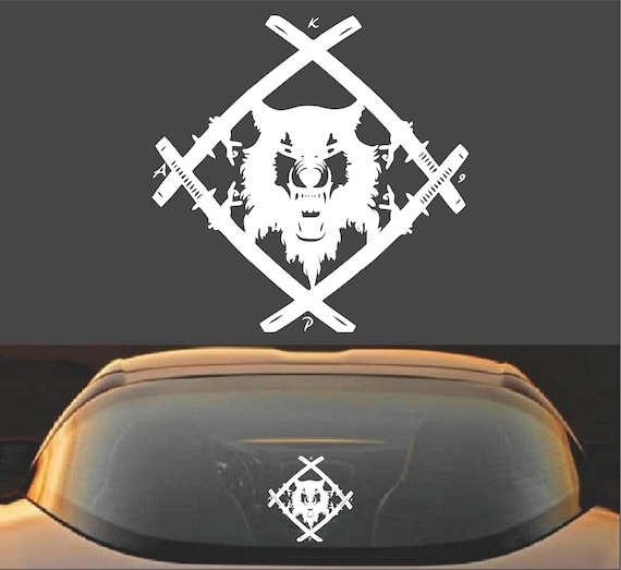 Xavier Wulf Hollow Squad Decal | Die-Cut Vinyl Sticker for Car Window, Laptop, Water Bottle