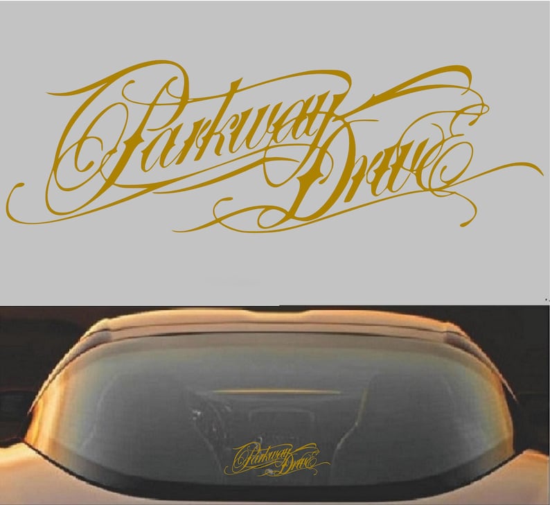 Vinyl sticker sticker Parkway Drive metalcore band Goud