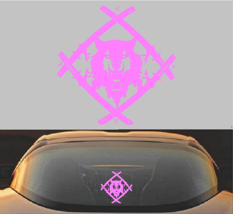 Xavier Wulf Hollow Squad デカール | 車の窓、ノートパソコン、ウォーターボトル用のダイカットビニールステッカー Soft Pink