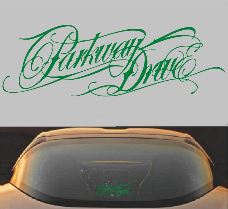 Vinyl sticker sticker Parkway Drive metalcore band Groen