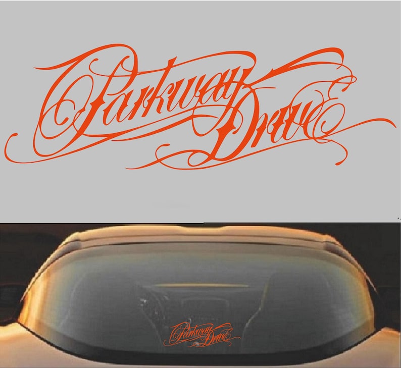 Vinyl sticker sticker Parkway Drive metalcore band Oranje
