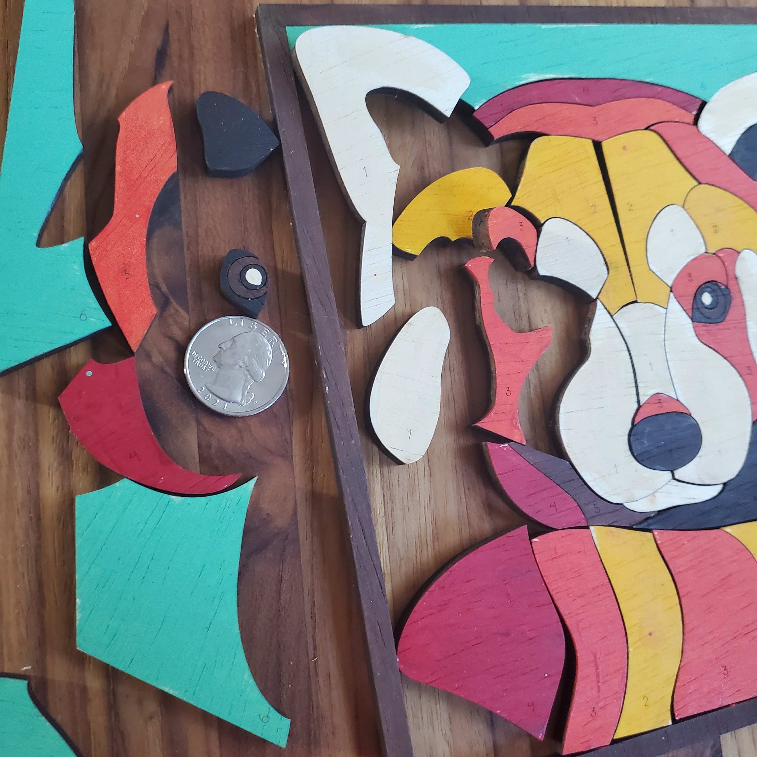 Paint by Number Wood Puzzle DIY Kit for Kids Paint Kit for Kids Animal