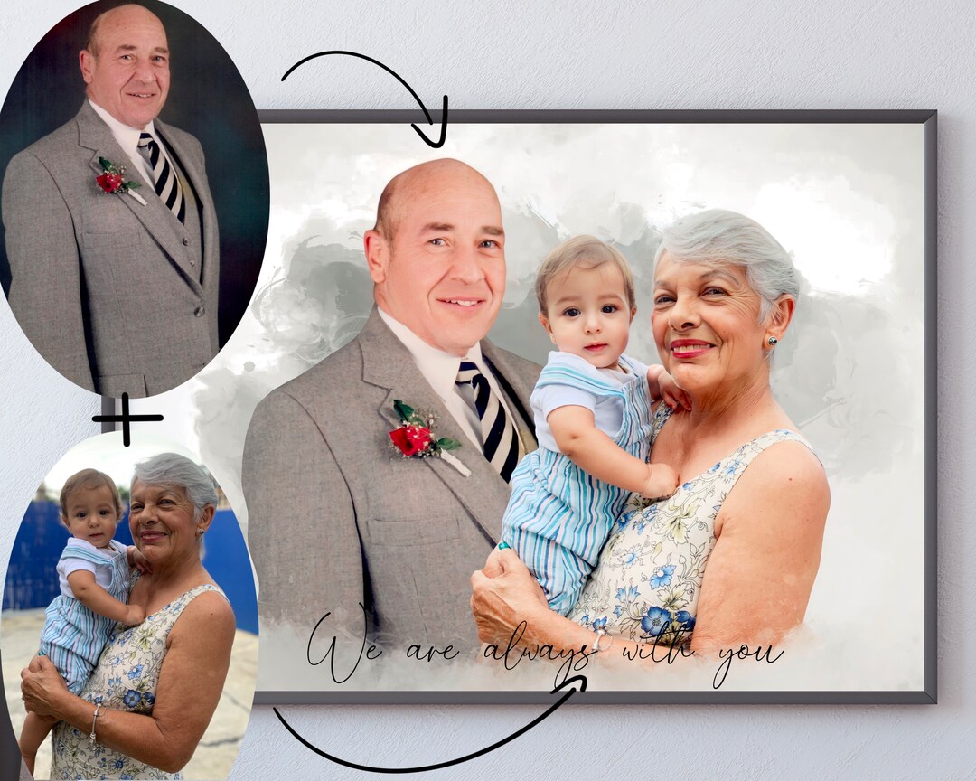Fathers Day Gift - Add Deceased Love One to Photo - Remembering Loved