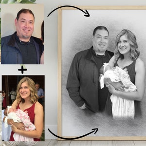 Add Deceased Loved One To Picture, Deceased loved one gift, Memorial Gift for Father, Add Person to Photo, Passed Away Person to Picture