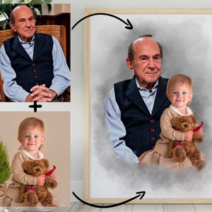 Add Person to Photo - Add Deceased Loved One - Loss of Father Gift for Daughter - Combine Different Photos, Gift for Family - Add Someone