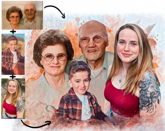 Merge Add Person to a Photo Combine Images Custom Photo Edit, Merge Add Loved One Photoshop Edit, Combine Memorial Photos, Add Grandparents