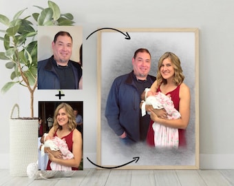 Memorial Photo Merge, Add Deceased Loved One to Picture