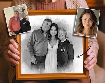 Erinnerungsstift Portrait: Individuelle Familienkunst vom Fotos