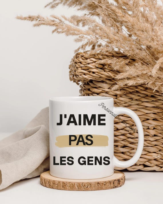 Lustige Tasse, witzige Tasse, originelles Geschenk mit dem Aufdruck „Ich mag keine Menschen“, personalisierte Tasse mit Humor, lustiges Geschenk, humorvolle Tasse, amüsantes Geschenk