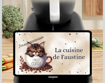 パーソナライズされたThermomix TM7スクリーンプロテクター、TM7スクリーンプロテクター、パーソナライズされたTM7保護マット、TM7猫用アクセサリー