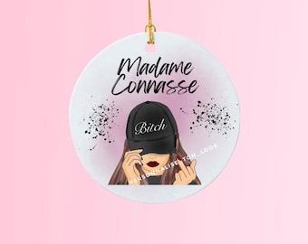 Mrs. bitch key ring cap car rearview mirror decoration, bitch humor key ring humorous bitch gift