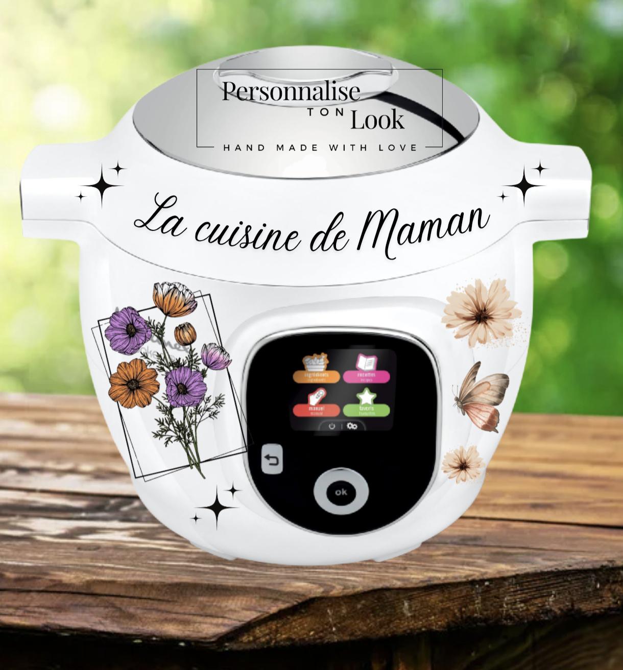 stickers pour Cookeo autocollant Cookeo stickers robot cuisine stickers fleurs décoration cuisine autocollant cuisine déco robot thermomix