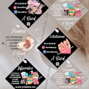 car plate nanny, caregiver, hairdresser, beautician car sticker bitch stickers job stickers car stickers