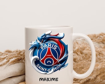 mug PSG foot tasse football paris saint germain personnalisable mug PSG personnalisé Ligue des champions tasse PSG fan