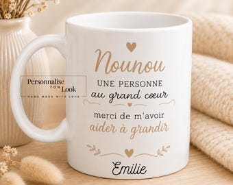 Tazza per tata, tazza per babysitter, tazza personalizzata per tata, regalo per super tata, grazie tata, regalo di fine anno per una tata, asilo nido