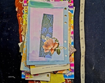 50+ or 100+ pieces quirky mixed media, ephemera for collage, art Journaling, and junk journaling