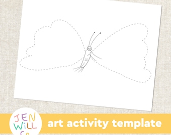 The Very Hungry Caterpillar butterfly template, Eric Carle Inspired children activity, pdf, jpg
