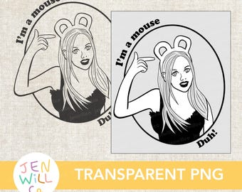 Mean Girls Mouse Costume PNG: Karen Halloween Design (Digital Download