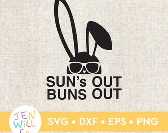 Sun's Out Buns Out Bunny SVG: Summer Beach Design (Digital Download)