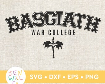 Basgiath War College Emblem File, Dragon School Clipart, cutting machine, clipart, png, eps dxf