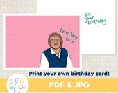 Chit, Do it Lady! Birthday Card Template, Printable PDF and JPG file to make your own card
