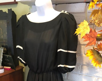 Handmade Sheer Black Dress