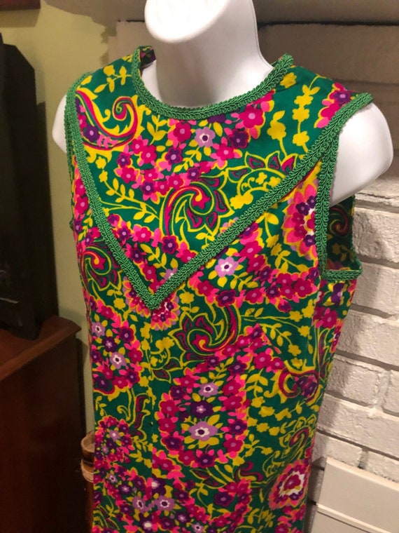 1970's Maxi Dress - Handmade, vibrant colors