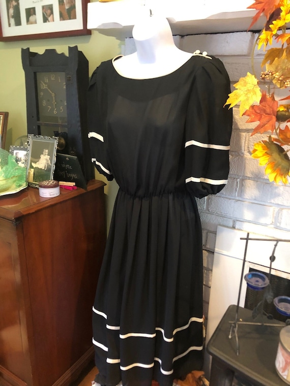 Handmade Sheer Black Dress