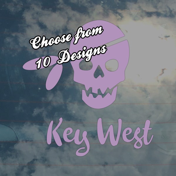 Key West Beach Town Vinyl Decal Sticker Choose from 10 Designs