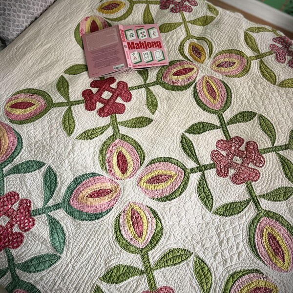 Antique Pennsylvania Appliqué Quilt ~ Signed & Dated 1875
