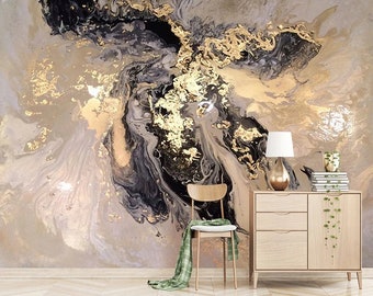 Luxury Abstract Gold Marble Wallpaper Peel and Stick Wallpaper Self Adhesive Wallpaper Living Room Bedroom Creative Art Wall Mural