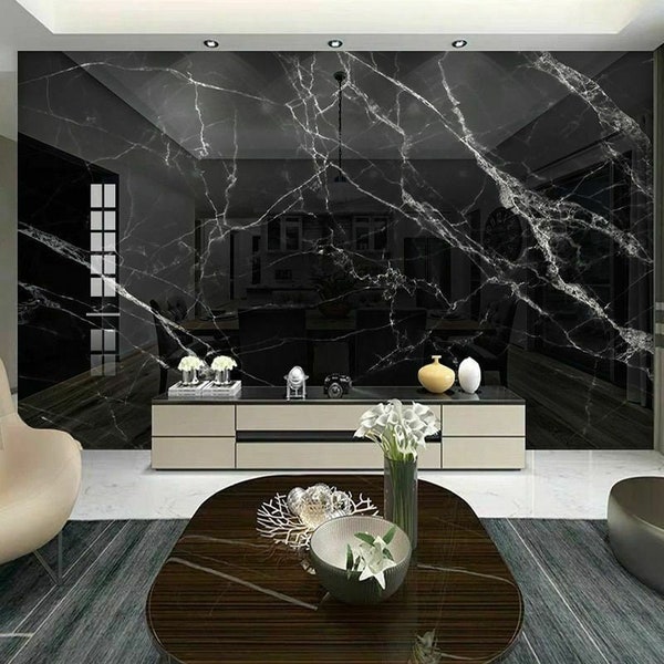 Black White Pattern Marble Wallpaper Peel and Stick Wallpaper Self Adhesive Wallpaper Living Room Bedroom Wall Mural Custom wallpaper