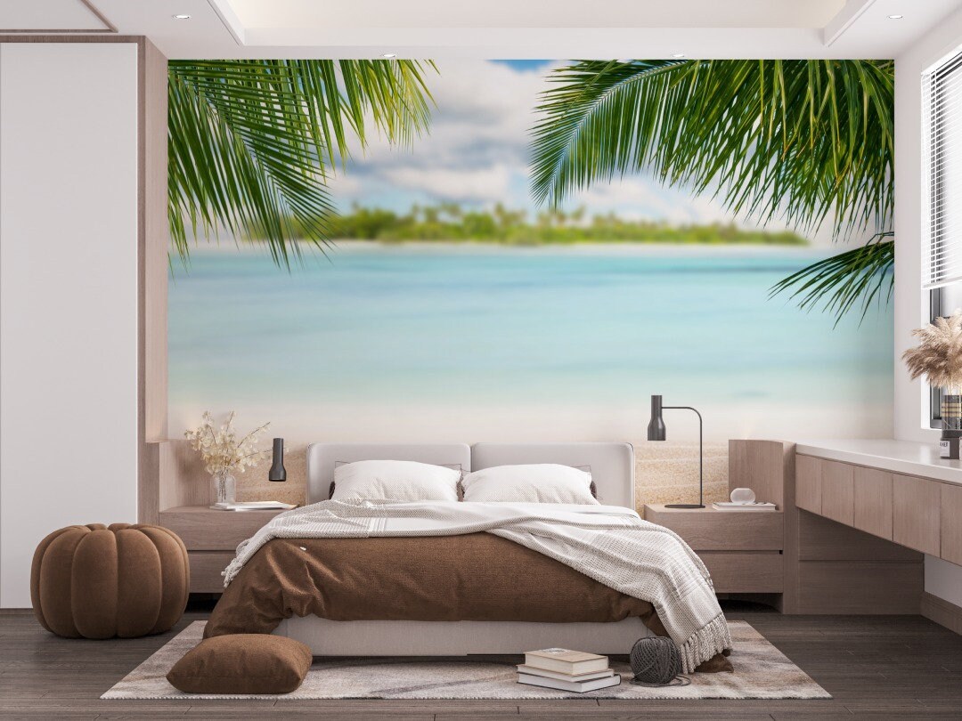 Beach Nature Wallpaper Beach Wallpaper Peel and Stick - Etsy