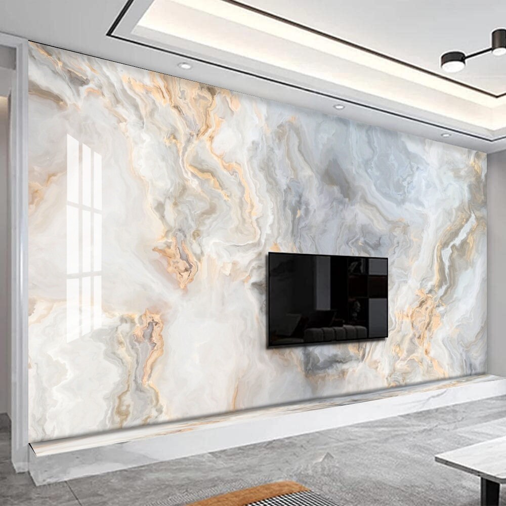 Dark Grey Marble Wallpaper Self Adhesive Contact Paper For Kitchen Bathroom 3M