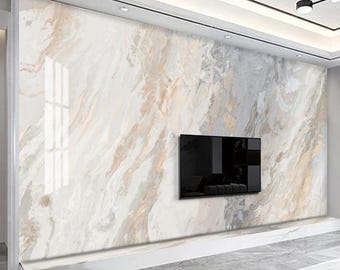 Beige Grey Abstract Marble Wallpaper Peel and Stick Wallpaper Self Adhesive Wallpaper Living Room Bedroom Wall Sticker Abstract Pattern
