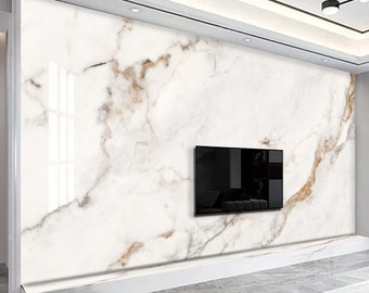 Off White Marble Look Luxury Marble Wallpaper Peel and Stick Wallpaper Self Adhesive Wallpaper Living Room Bedroom Bathroom Tiles Wallpaper