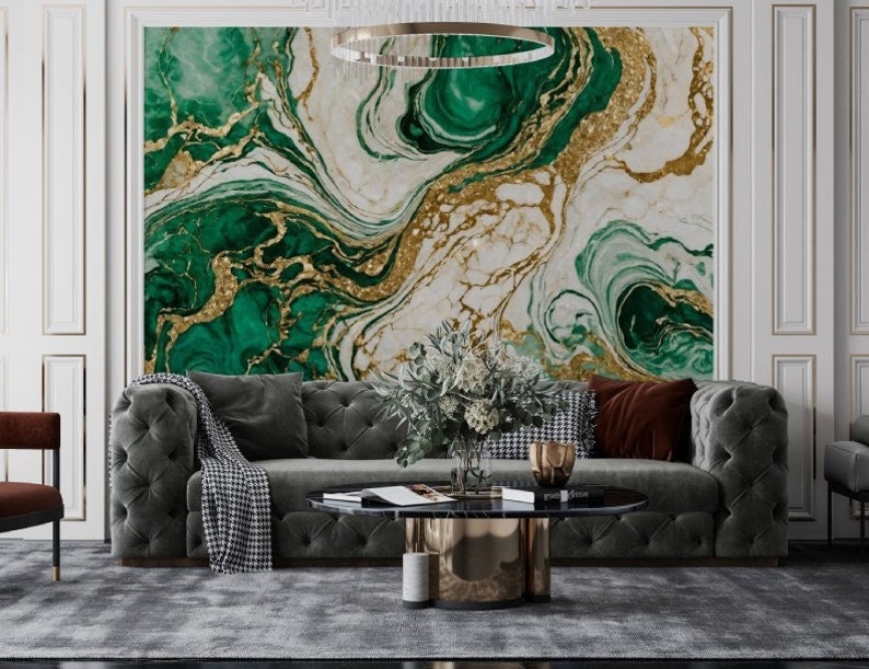 Palm Banana Leaf Wallpaper, Palm Tree Wall Mural For Bedroom, Tropical Leaves Botanical Mural Living Room Art Home Decor(Not Peel And Stick