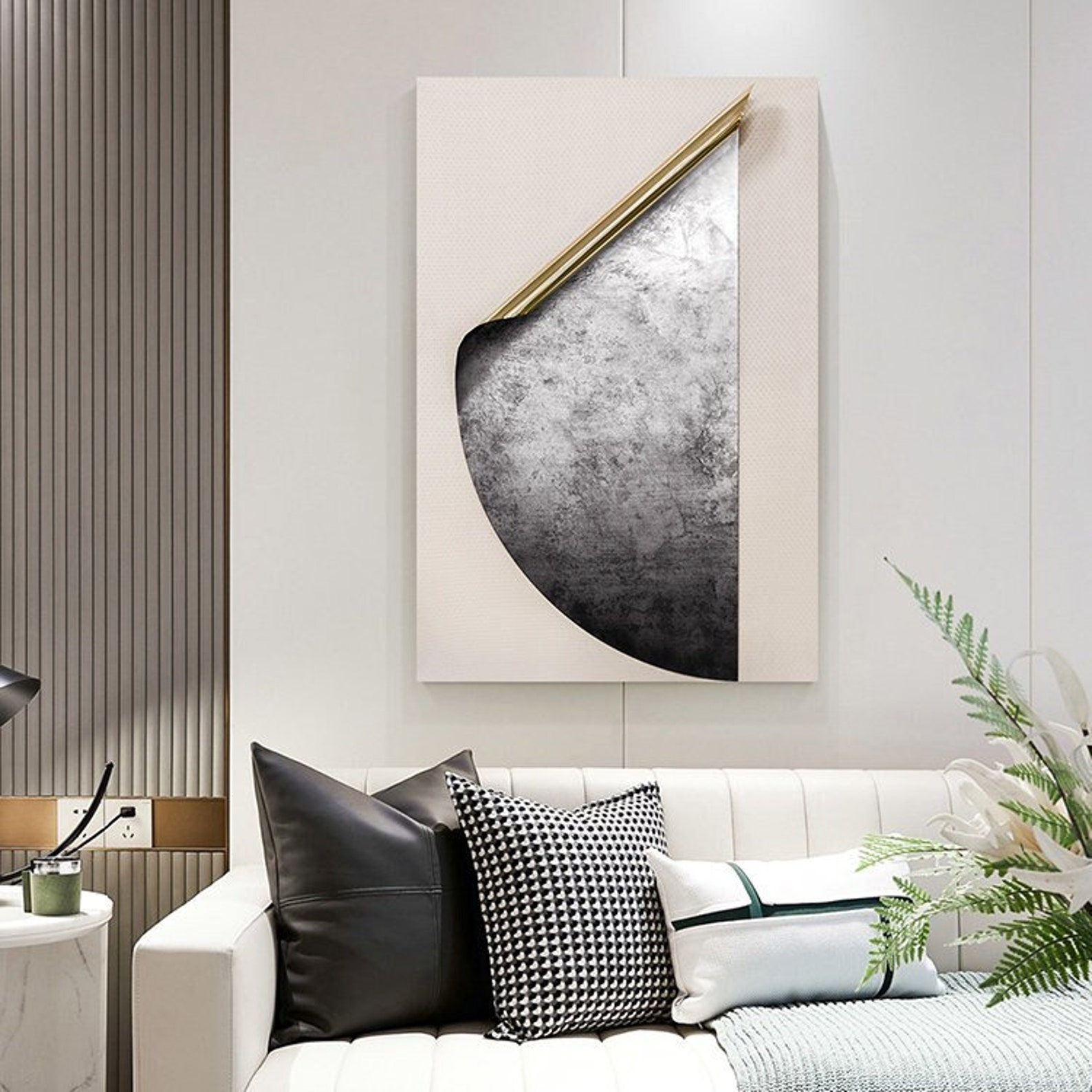 Luxury Modern 3D Wall Decor Minimal 3D Design Wall Decor 3D Metal Wall