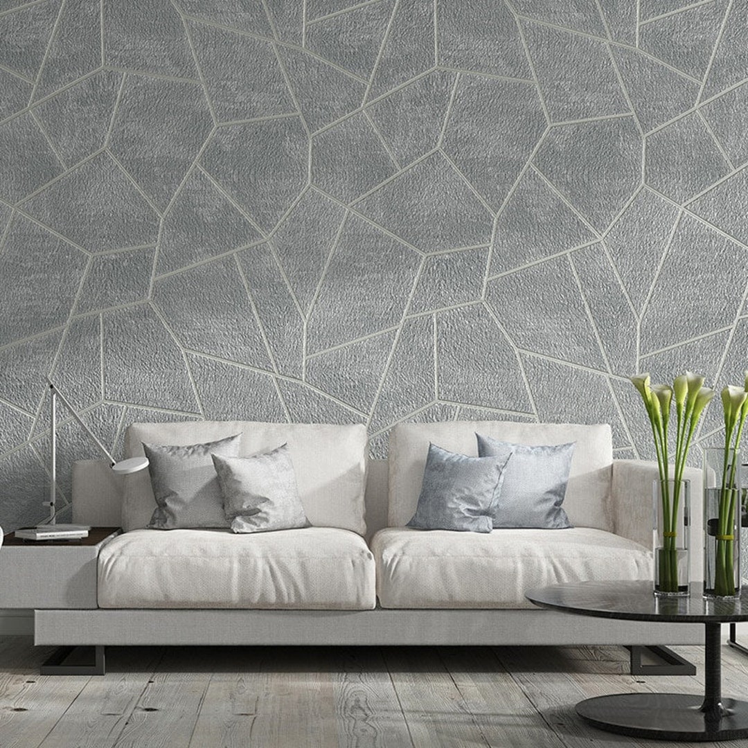 3D Luxury Wallpaper Modern 3D Geometric Wallpaper Nordic Suede - Etsy