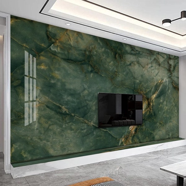 Green Marble Texture Abstract Marble Wallpaper Peel and Stick Wallpaper Self Adhesive Wallpaper Living Room Bedroom Marble Texture Wallpaper